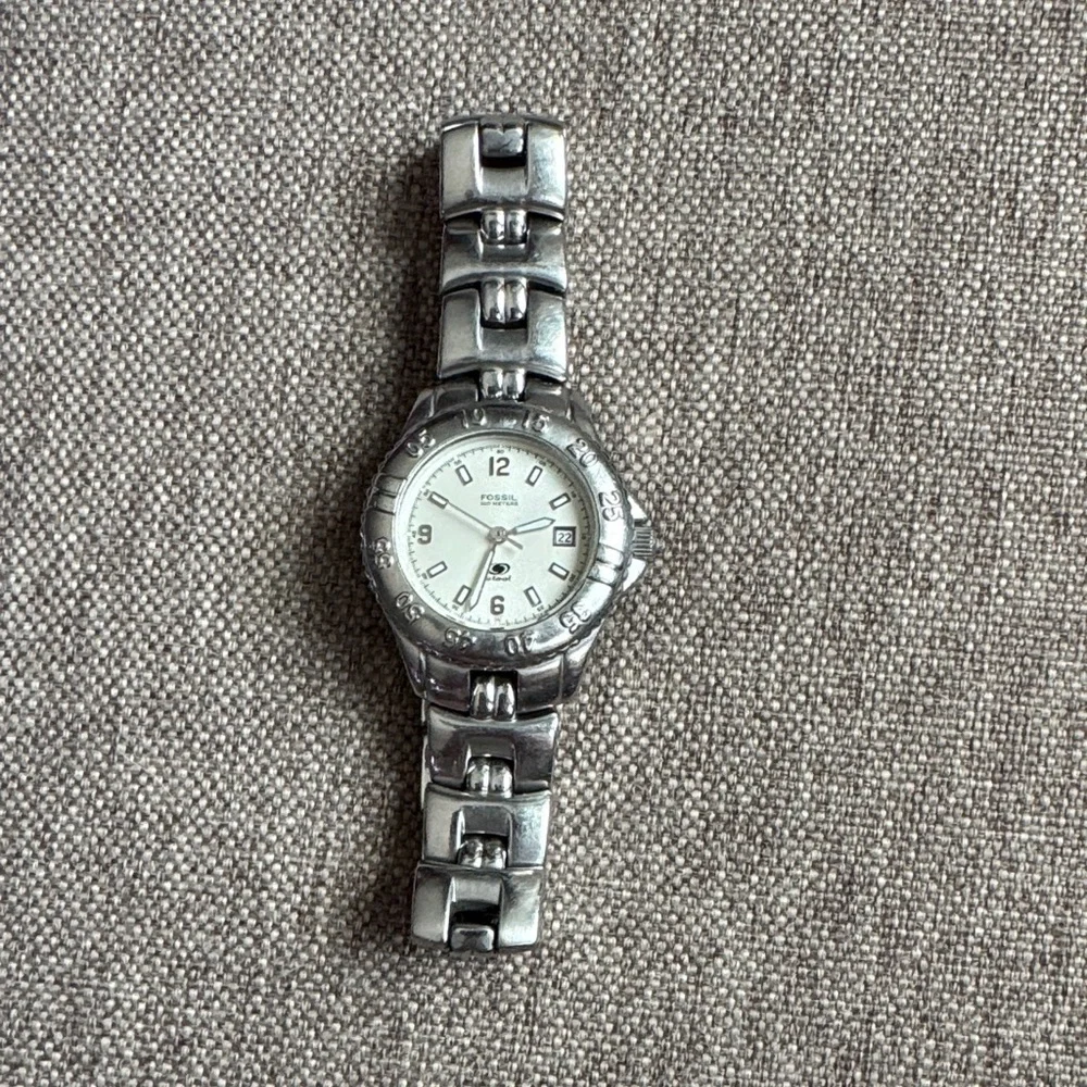 Fossil Stainless Steel Women's Watch with White Dial